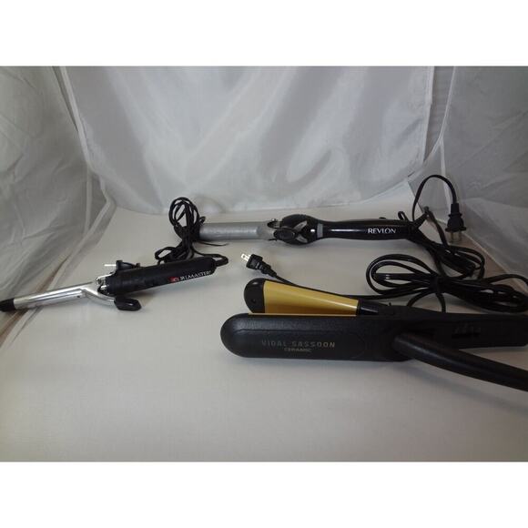 Revlon - 1 inch Curling Iron & Vidal Sassoon VS195 2" Ceramic Hair Straightener - Picture 1 of 4